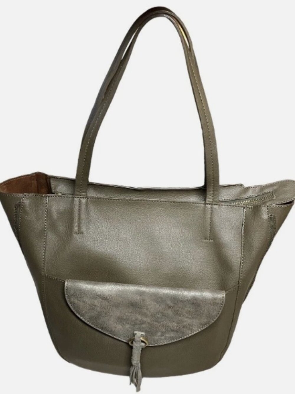 ANTHROPOLOGIE VIOLA TOTE BAG OLIVE GREEN